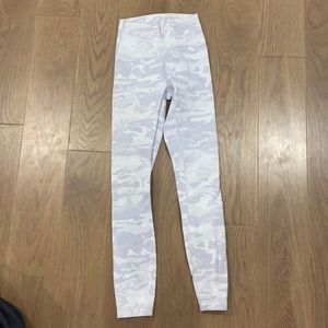White lululemon Camo leggings 25”